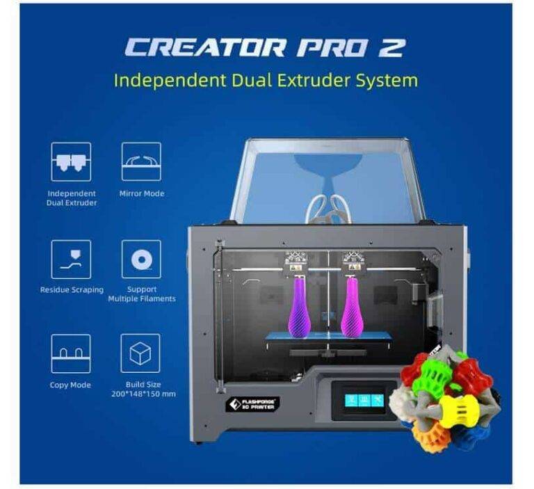 FlashForge Creator Pro2: Con doppio estrusore e precisa