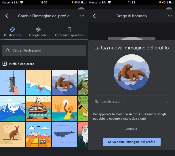 Come cambiare la tua immagine profilo di Google online